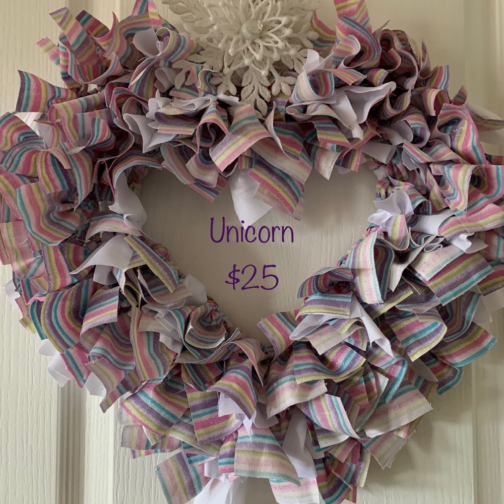 Hand made rag wreaths. Made with lots of love.